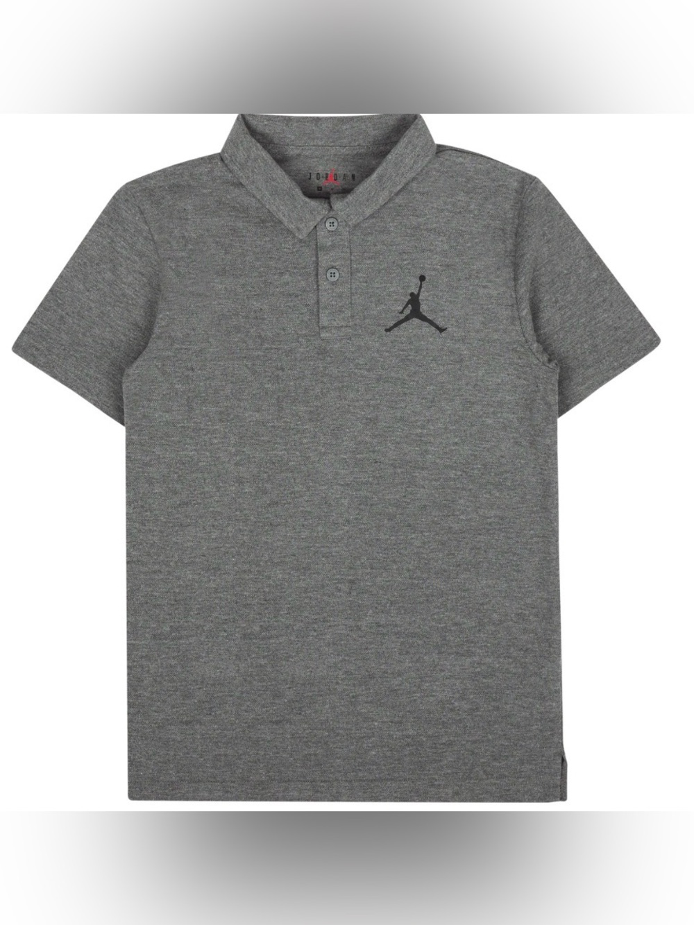 Jordan Kids Grey Heather Polo with Jumpman Chest Logo Size M